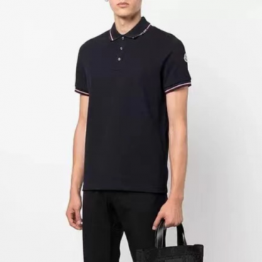 몽클레어 남성 블랙 폴로 반팔티 - Moncler Mens Black Tshirts 