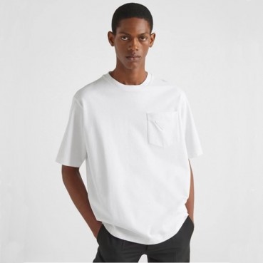 프라다 남성 크루넥 화이트 반팔티 - Prada Mens White Tshirts 