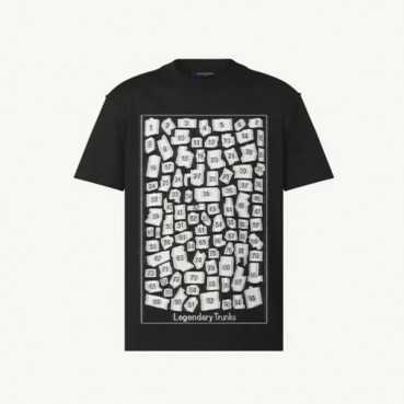 루이비통 남성 블랙 반팔티 - Louis vuitton Mens Black Tshirts 