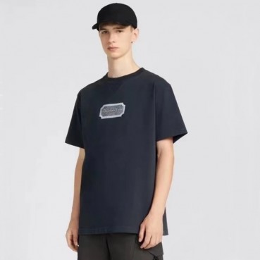 디올 남성 블랙 반팔 티셔츠 - Dior Mens Black Tshirts 