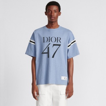 디올 남성 블루 반팔티 - Dior Mens Blue Tshirts 