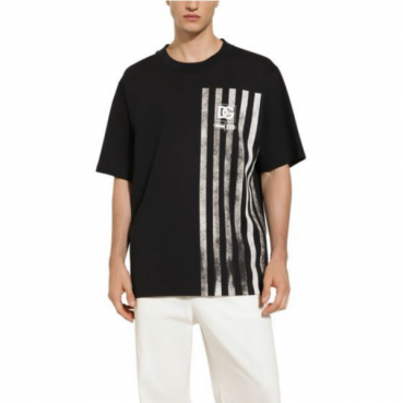 돌체앤가바나 남성 블랙 반팔티 - Dolce&Gabbana Mens Black Tshirts 