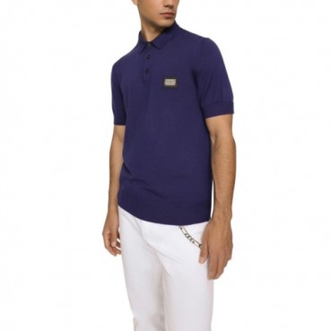 돌체앤가바나 남성 네이비 폴로 반팔티 - Dolce&Gabbana Mens Navy Tshirts 
