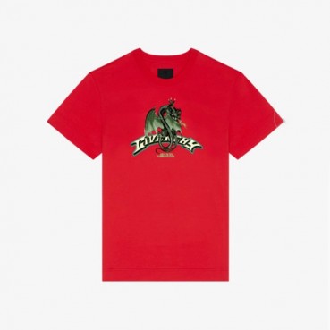 지방시 남성 레드 반팔티 - Givenchy Mens Red Tshirts 