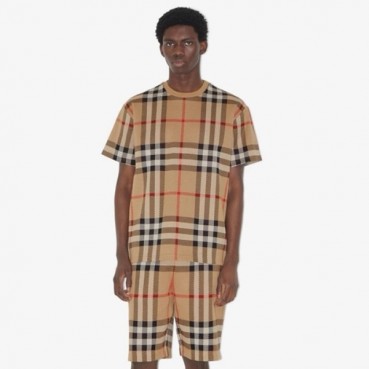버버리 남성 베이지 반팔티 - Burberry Mens Beige Tshirts 