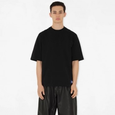 버버리 남성 블랙 크루넥 반팔티 - Burberry Mens Black Tshirts 
