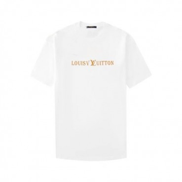 루이비통 남성 화이트 반팔티 - Louis vuitton Mens White Tshirts 