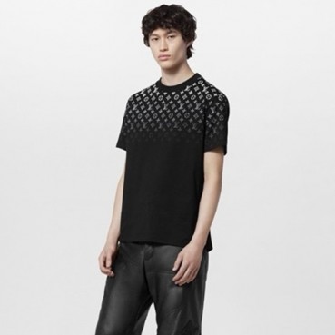 루이비통 남성 블랙 반팔 티셔츠 - Louis vuitton Mens Black Tshirts 