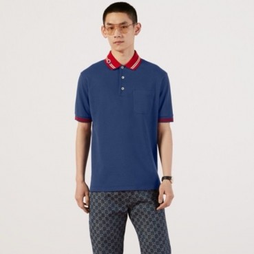 구찌 남성 블루 폴로 반팔티 - Gucci Mens Polo Short sleeved Tshirts 