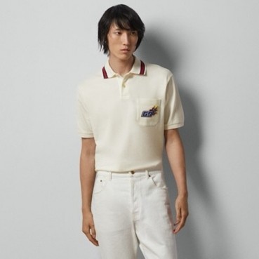 구찌 남성 화이트 폴로 반팔티 - Gucci Mens Polo Short sleeved Tshirts 