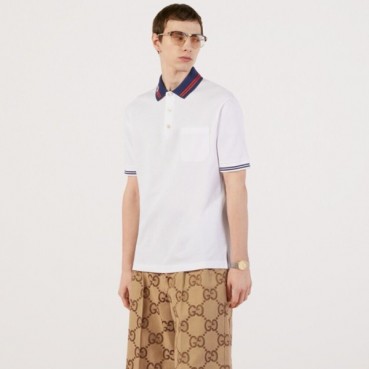 구찌 남성 화이트 폴로 반팔티 - Gucci Mens Polo Short sleeved Tshirts 