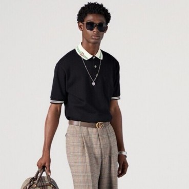 구찌 남성 블랙 폴로 반팔티 - Gucci Mens Polo Short sleeved Tshirts 
