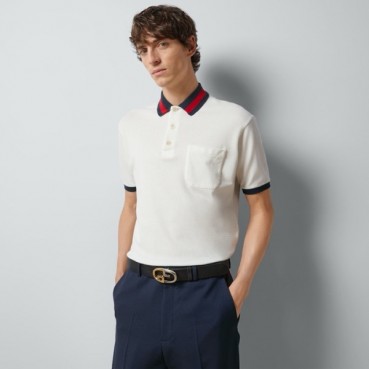구찌 남성 화이트 폴로 반팔티 - Gucci Mens Polo Short sleeved Tshirts 