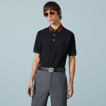 구찌 남성 블랙 폴로 반팔티 - Gucci Mens Polo Short sleeved Tshirts 