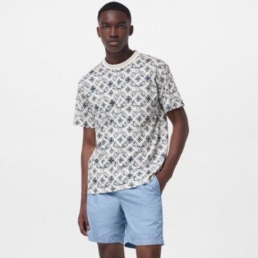 루이비통 남성 화이트 반팔 티셔츠 - Louis vuitton Mens White Tshirts 