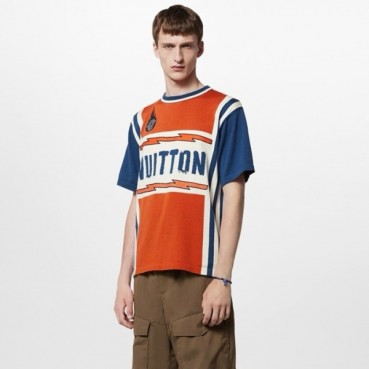 루이비통 남성 오렌지 반팔티 - Louis vuitton Mens Orange Short sleeved Tshirts 