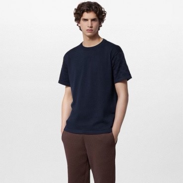 루이비통 남성 네이비 반팔티 - Louis vuitton Mens Navy Short sleeved Tshirts 