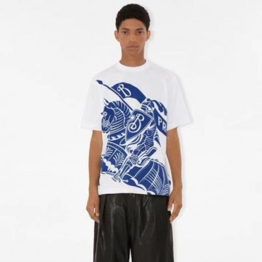 버버리 남성 화이트 크루넥 반팔티 - Burberry Mens White Short Sleeved Tshirts 