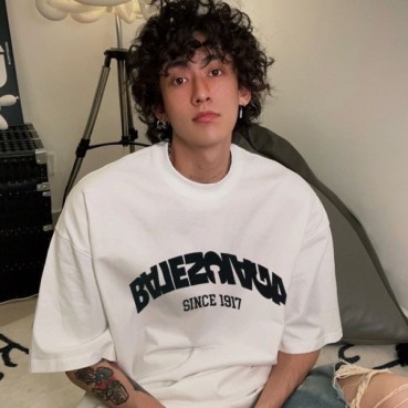 발렌시아가 남성 화이트 크루넥 반팔티 - Balenciaga Mens White Short sleeved Tshirts 