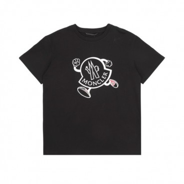 몽클레어 남성 블랙 크루넥 반팔티 - Moncler Mens Black Tshirts 