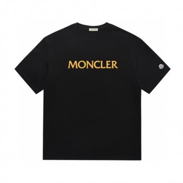 몽클레어 남성 블랙 크루넥 반팔티 - Moncler Mens Black Tshirts 