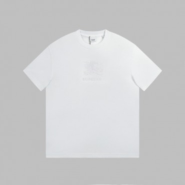 버버리 남성 화이트 크루넥 반팔티 - Burberry Mens White Short Sleeved Tshirts 