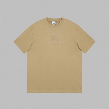 버버리 남성 베이지 크루넥 반팔티 - Burberry Mens Beige Short Sleeved Tshirts 