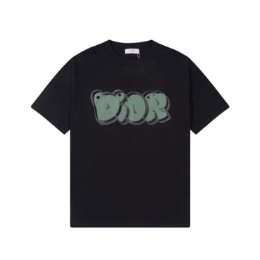 디올 남성 블랙 크루넥 반팔티 - Dior Mens Black Short sleeved Tshirts 