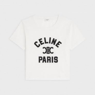 셀린느 여성 화이트 반팔티 - Celine Womens White Tshirts 