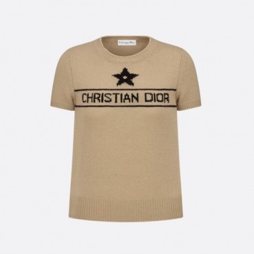 디올 여성 카키 크루넥 반팔티 - Dior Womens Khaki Short sleeved Tshirts 
