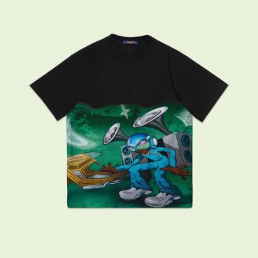 루이비통 남성 크루넥 블랙 반팔티 - Louis vuitton Mens Black Short sleeved Tshirts 