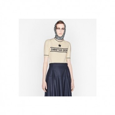 디올 여성 아이보리 크루넥 반팔티 - Dior Womens Ivory Short sleeved Tshirts 
