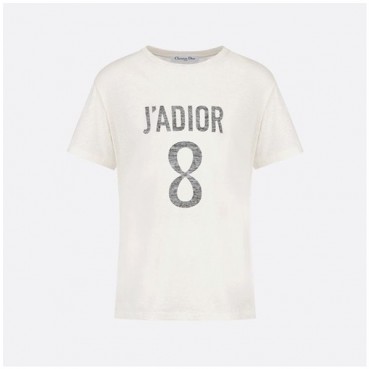 디올 여성 화이트 크루넥 반팔티 - Dior Womens White Short sleeved Tshirts 