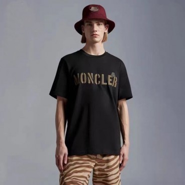몽클레어 남성 블랙 크루넥 반팔티 - Moncler Mens Black Tshirts 