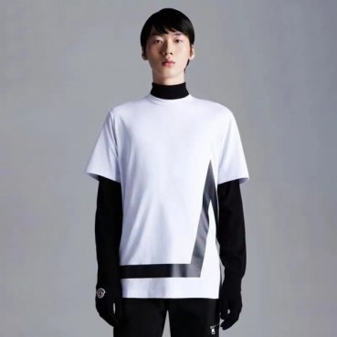 몽클레어 남성 화이트 크루넥 반팔티 - Moncler Mens White Tshirts 
