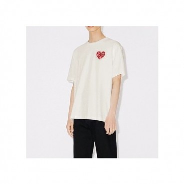 겐조 남/녀 화이트 크루넥 반팔티 - Kenzo Unisex White Tshirts 