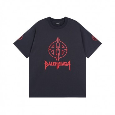 발렌시아가 남성 블랙 크루넥 반팔티 - Balenciaga Mens Black Short sleeved Tshirts 