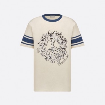 디올 남성 화이트 크루넥 반팔티 - Dior Mens White Short sleeved Tshirts 