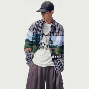 루이비통 남성 크루넥 화이트 반팔티 - Louis vuitton Mens White Short sleeved Tshirts 