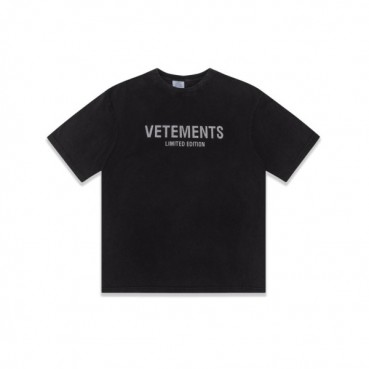 베트멍 남/녀 트렌디 블랙 반팔티 - Vetements Unisex Black Tshirts 