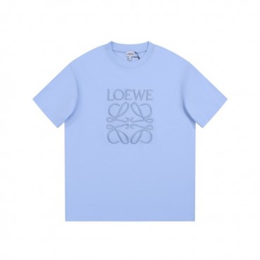 로에베 남/녀 블루 반팔티 - Loewe Unisex Blue Short sleeved Tshirts 