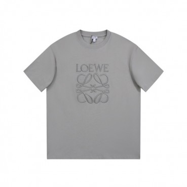 로에베 남/녀 그레이 반팔티 - Loewe Unisex Gray Short sleeved Tshirts 