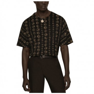 돌체앤가바나 남성 블랙 반팔티 - Dolce&Gabbana Mens Black Short sleeved Tshirts 