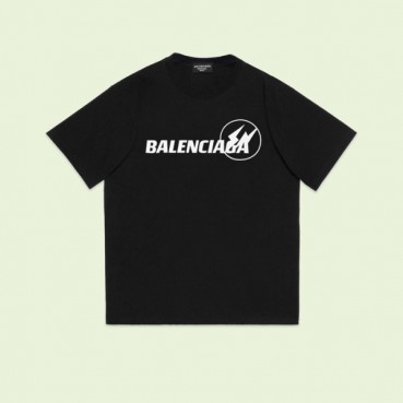 발렌시아가 남성 블랙 크루넥 반팔티 - Balenciaga Mens Black Short sleeved Tshirts 