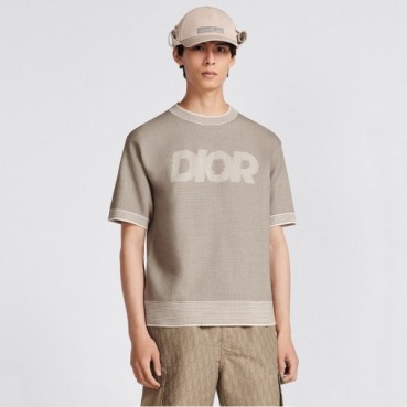 디올 남성 베이지 크루넥 반팔티 - Dior Mens Beige Short sleeved Tshirts 