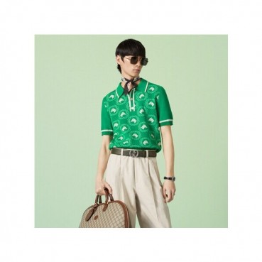 구찌 남/녀 그린 폴로 반팔티 - Gucci Unisex Green Short sleeved Tshirts 