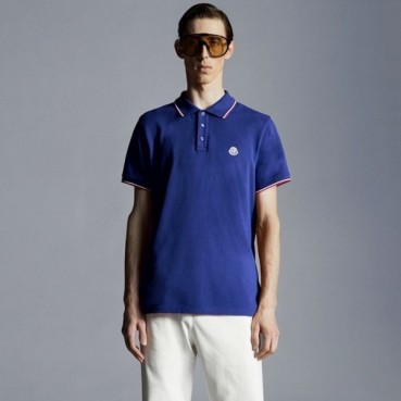 몽클레어 남성 블루 폴로 반팔티 - Moncler Mens Blue Tshirts 