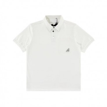 프라다 남성 화이트 폴로 반팔티 - Prada Mens White Short sleeved Tshirts 