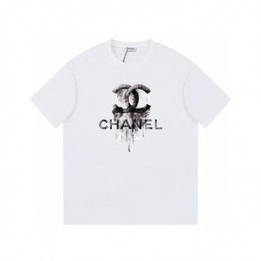 샤넬 남/녀 크루넥 화이트 반팔티 - Chanel Unisex White Tshirts 