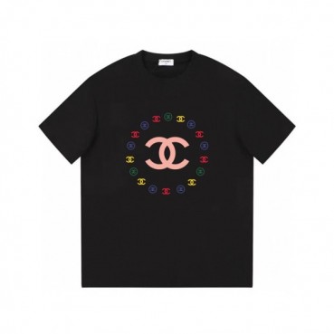 샤넬 남/녀 크루넥 블랙 반팔티 - Chanel Unisex Black Tshirts 